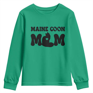 Maine Coon Mom Youth Sweatshirt Cat Lover Gift For Her TS12 Irish Green Print Your Wear
