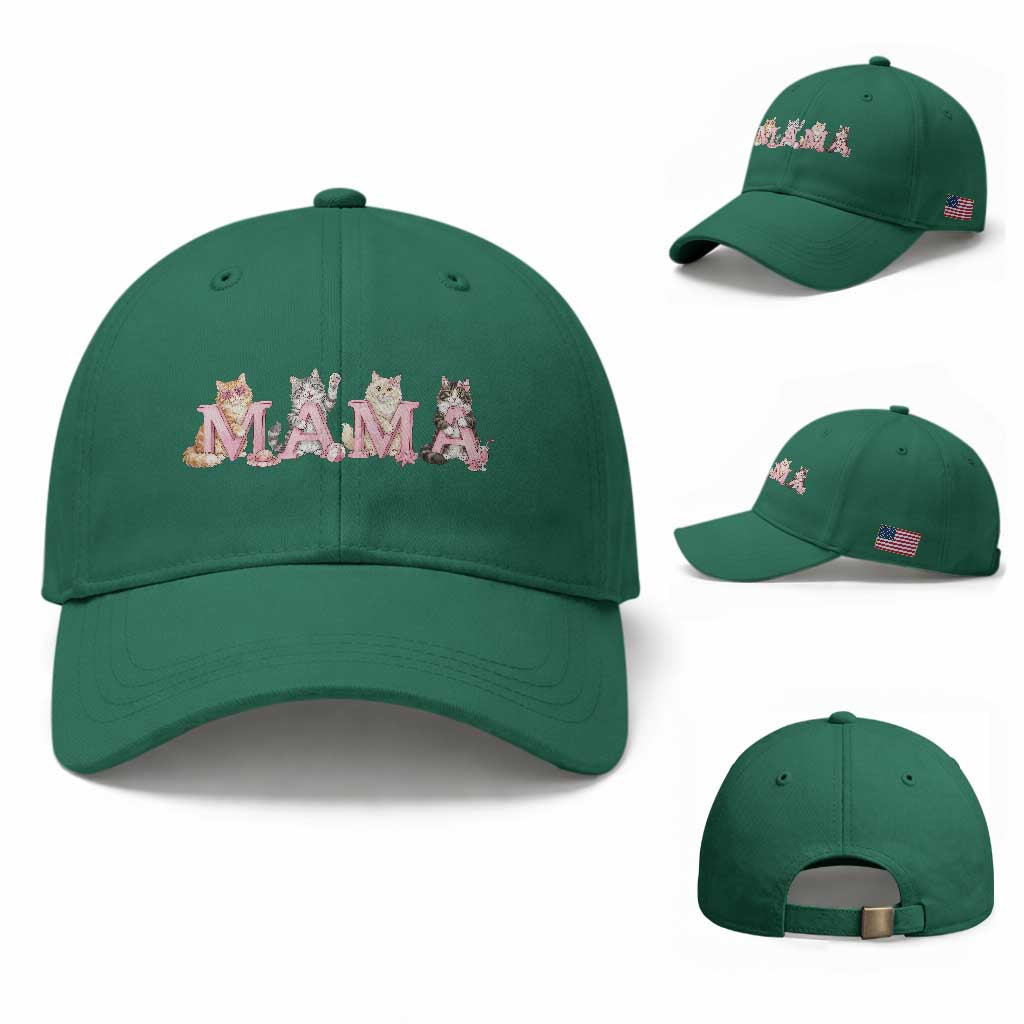 Proud Maine Coon Mama Baseball Cap Cat Lover Gift TS12 Baseball Cap Universal Fit Irish Green Print Your Wear