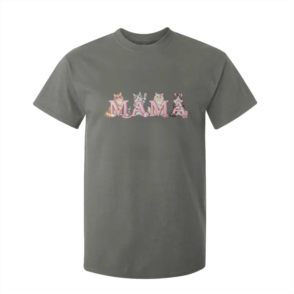 Proud Maine Coon Mama T Shirt For Kid Cat Lover Gift TS12 Military Green Print Your Wear