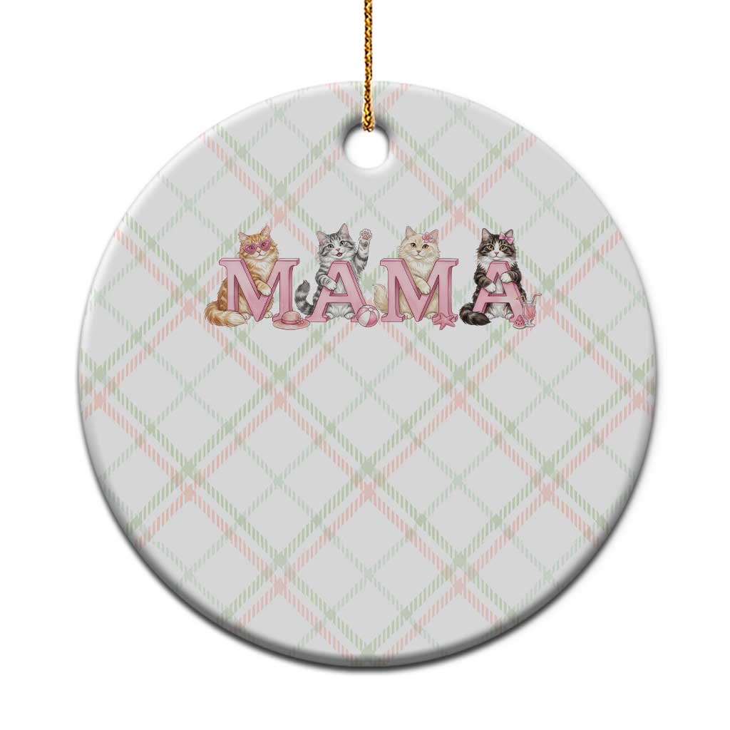 Proud Maine Coon Mama Ceramic Ornament Cat Lover Gift TS12 1pc Christmas Plaid Print Your Wear