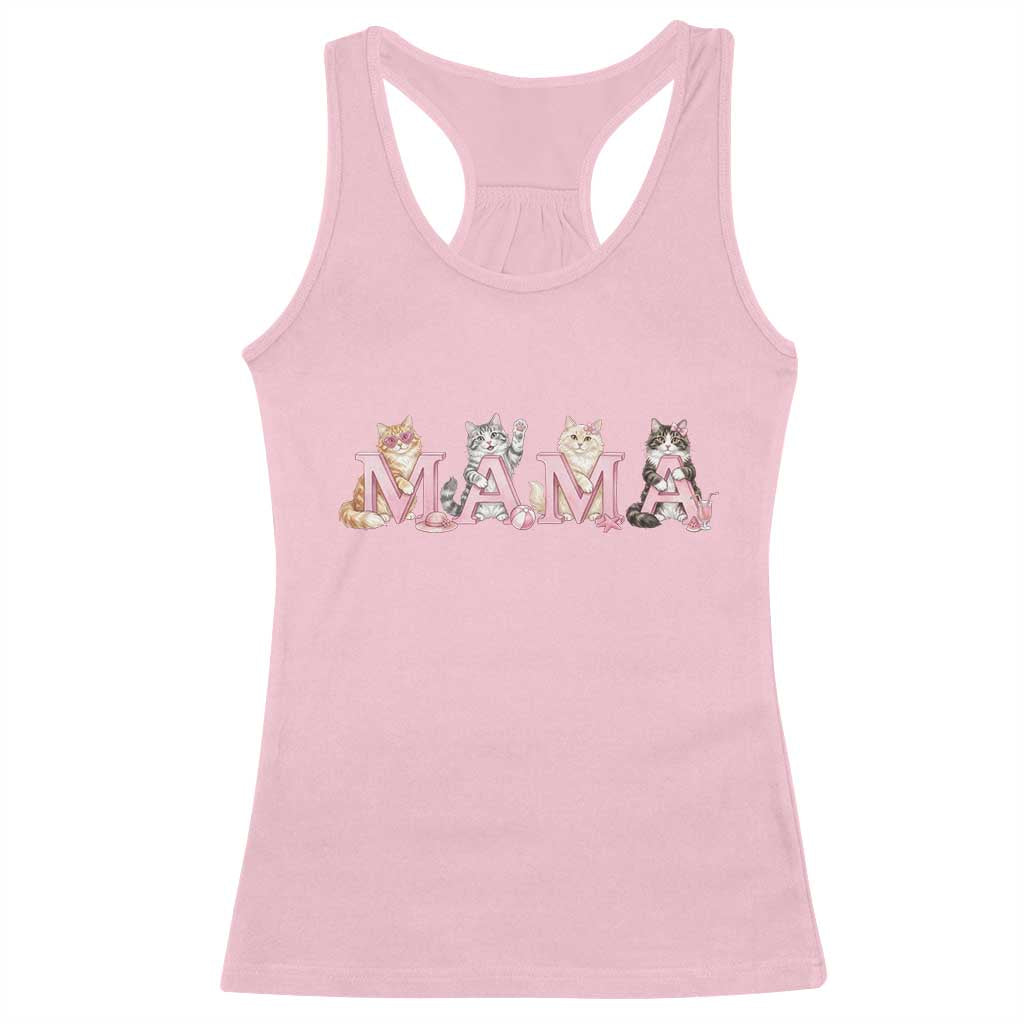 Proud Maine Coon Mama Racerback Tank Top Cat Lover Gift TS12 Light Pink Print Your Wear
