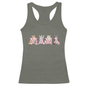 Proud Maine Coon Mama Racerback Tank Top Cat Lover Gift TS12 Military Green Print Your Wear