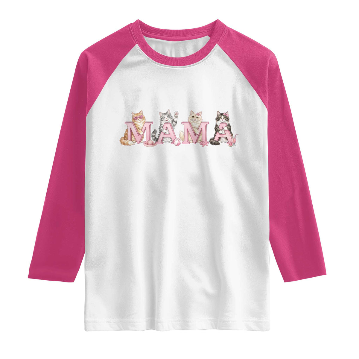 Proud Maine Coon Mama Raglan Shirt Cat Lover Gift TS12 White Heliconia Print Your Wear
