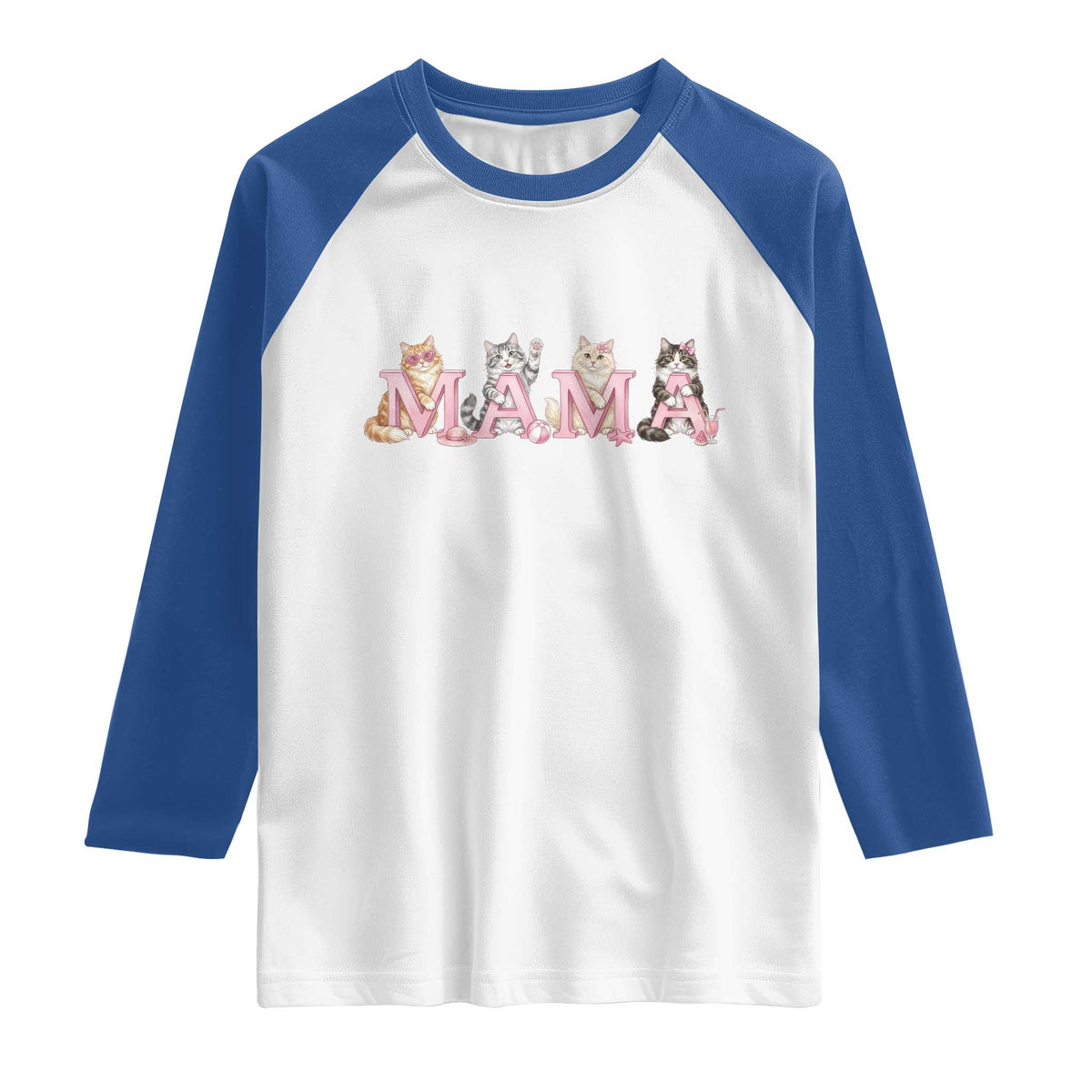 Proud Maine Coon Mama Raglan Shirt Cat Lover Gift TS12 White Royal Print Your Wear