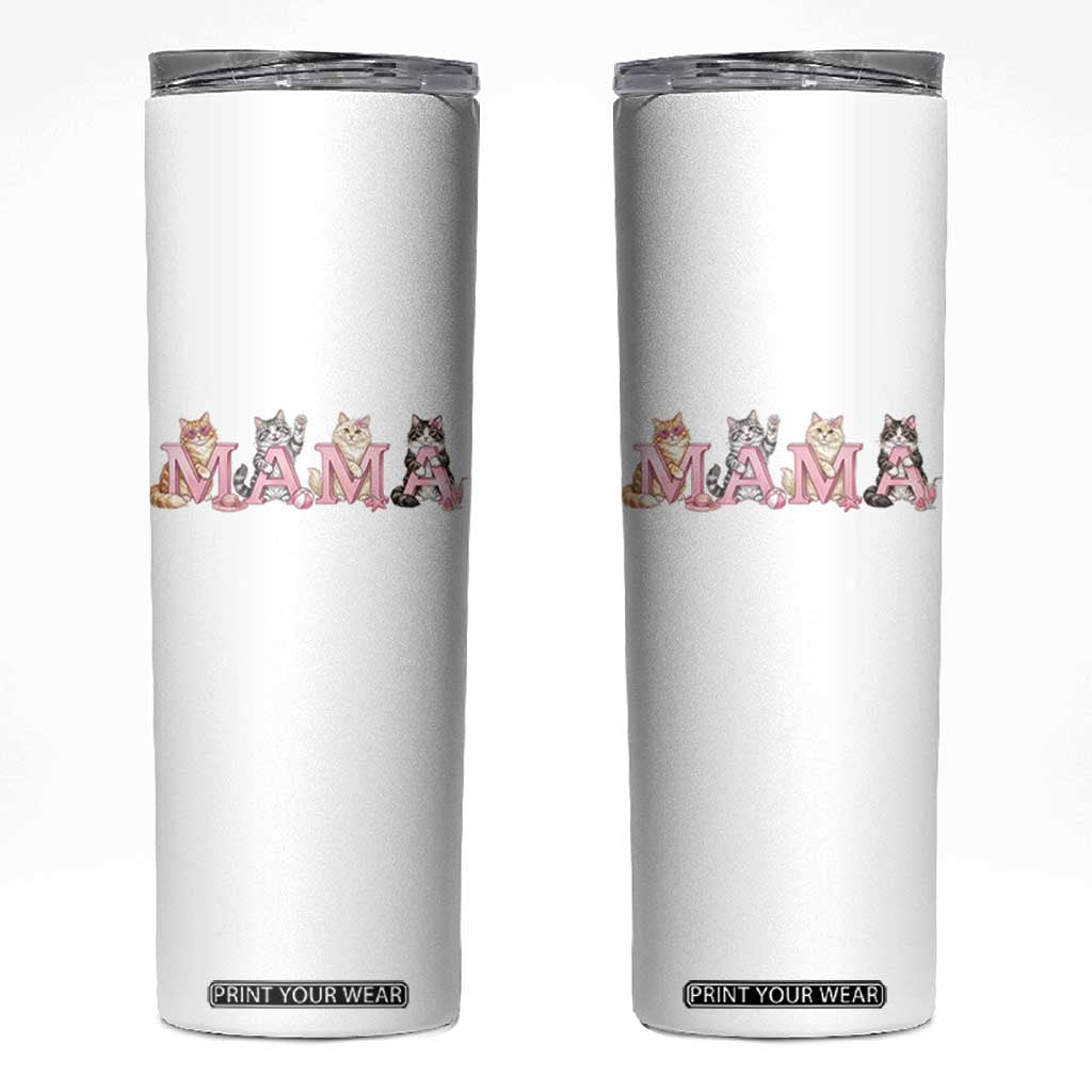 Proud Maine Coon Mama Skinny Tumbler Cat Lover Gift TS12 White Print Your Wear
