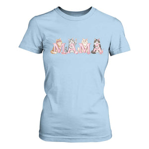 Proud Maine Coon Mama T Shirt For Women Cat Lover Gift TS12 Light Blue Print Your Wear