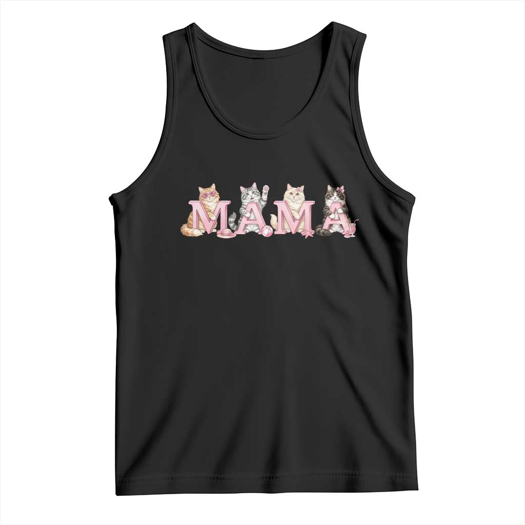 Proud Maine Coon Mama Tank Top Cat Lover Gift TS12 Black Print Your Wear