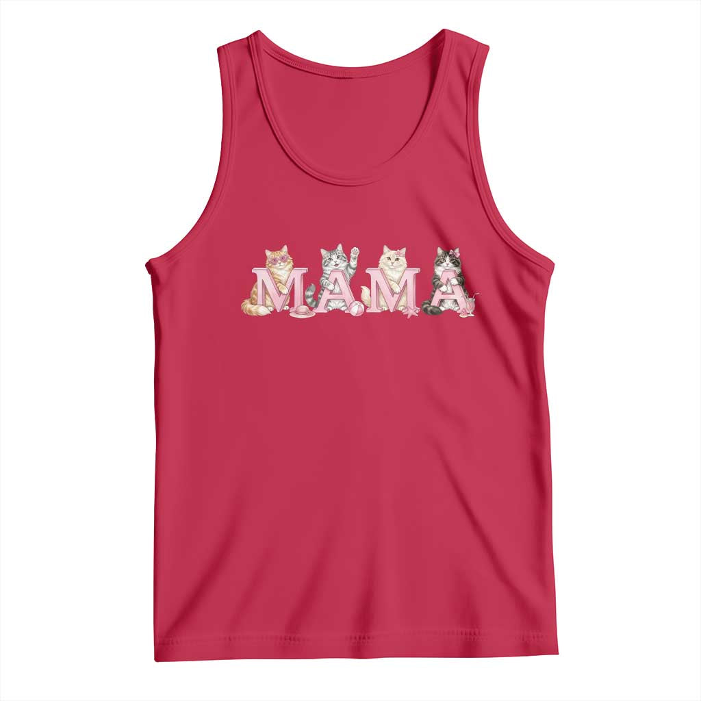 Proud Maine Coon Mama Tank Top Cat Lover Gift TS12 Red Print Your Wear