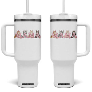 Proud Maine Coon Mama Tumbler With Handle Cat Lover Gift TS12 One Size: 40 oz White Print Your Wear