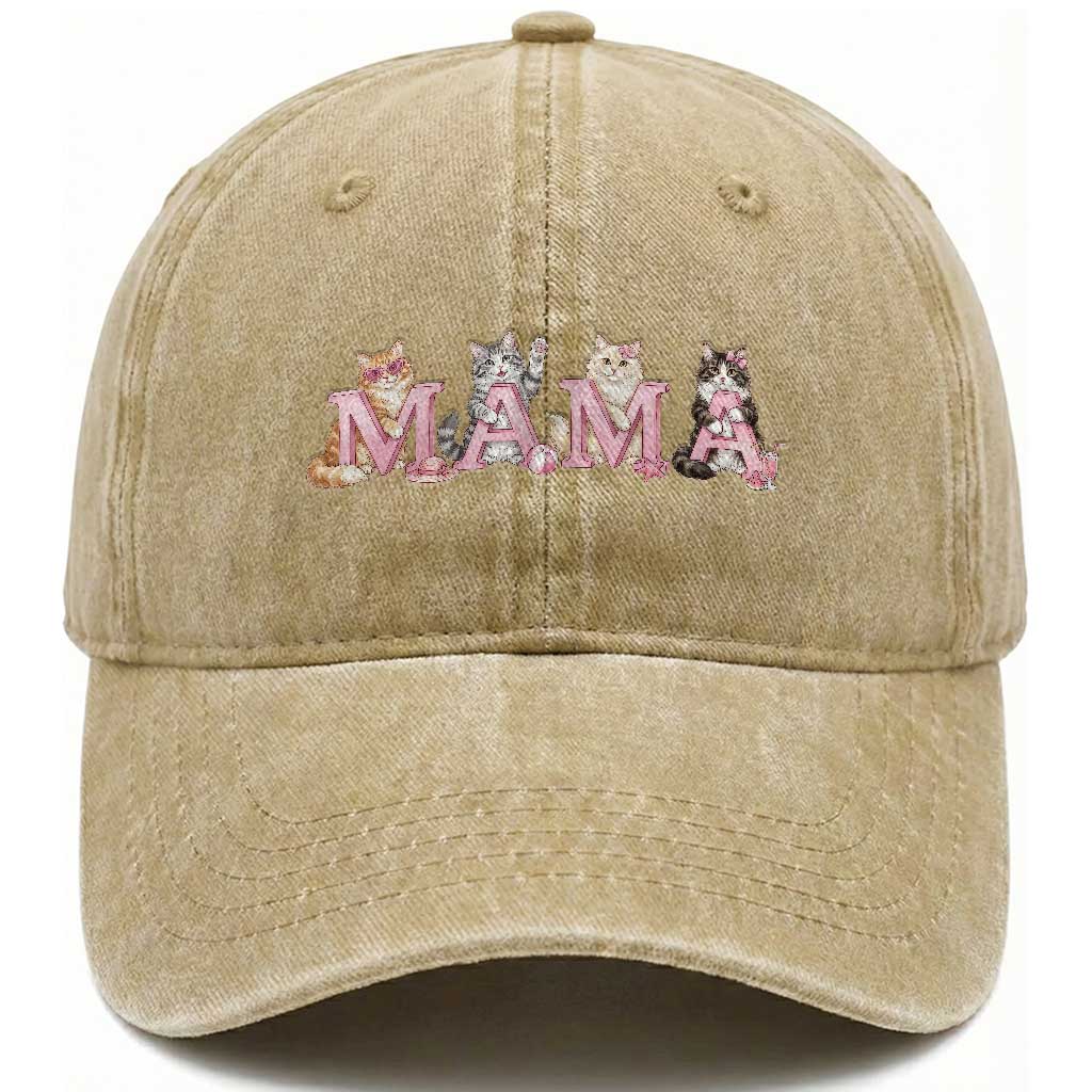 Proud Maine Coon Mama Washed Cotton Baseball Cap Cat Lover Gift TS12 Print Your Wear