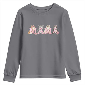 Proud Maine Coon Mama Youth Sweatshirt Cat Lover Gift TS12 Charcoal Print Your Wear