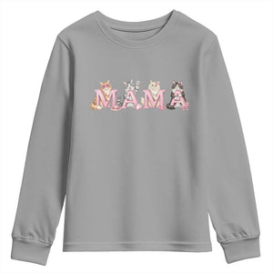 Proud Maine Coon Mama Youth Sweatshirt Cat Lover Gift TS12 Sport Gray Print Your Wear
