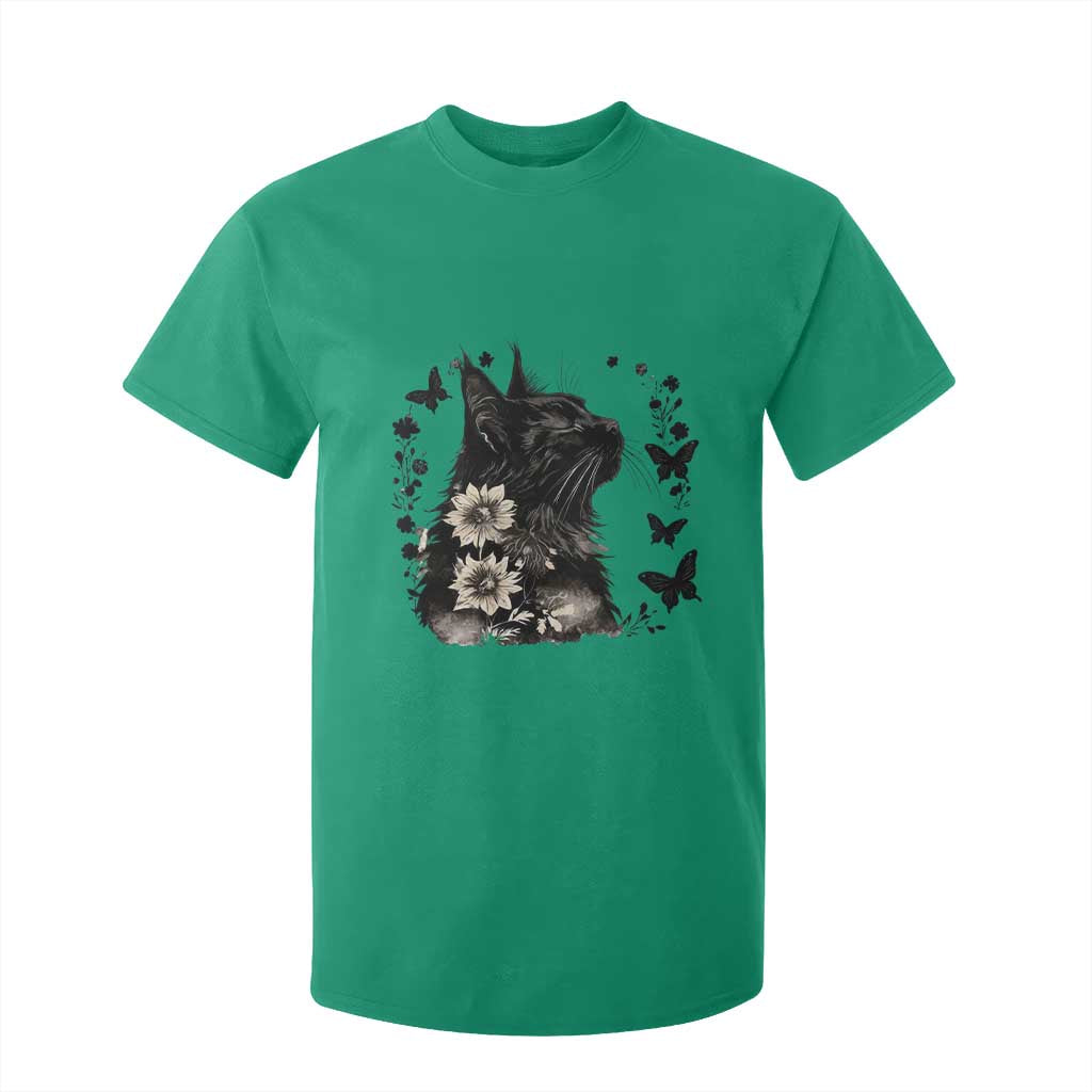 Black Maine Coon Cat T Shirt For Kid Floral Sunflower Watercolor Gift TS12 Irish Green Print Your Wear