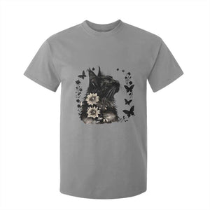 Black Maine Coon Cat T Shirt For Kid Floral Sunflower Watercolor Gift TS12 Sport Gray Print Your Wear