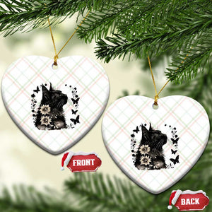 Black Maine Coon Cat Ceramic Ornament Floral Sunflower Watercolor Gift TS12 Print Your Wear