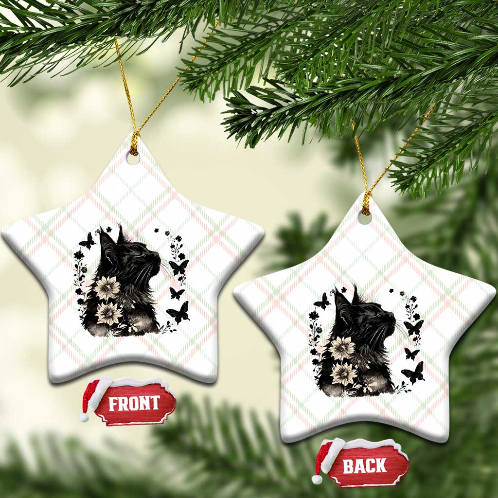 Black Maine Coon Cat Ceramic Ornament Floral Sunflower Watercolor Gift TS12 Print Your Wear