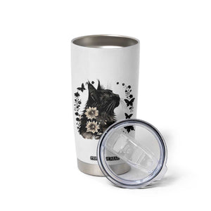 Black Maine Coon Cat Tumbler Cup Floral Sunflower Watercolor Gift TS12 Print Your Wear