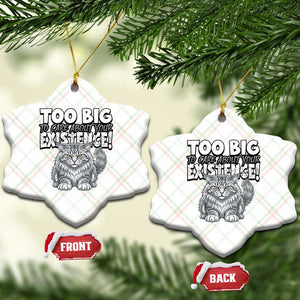 Funny Maine Coon Cat Ceramic Ornament Too Big To Care About Your Existence TS12 Print Your Wear