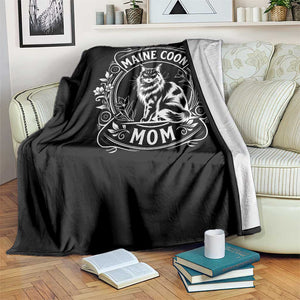 Vintage Floral Maine Coon Throw Blanket Mothers Day Cat Mom Gift TS12 Print Your Wear
