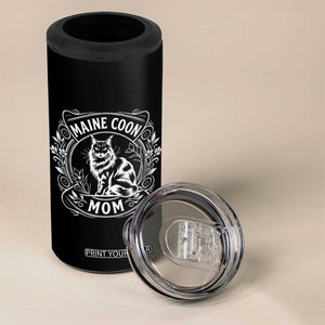 Vintage Floral Maine Coon 4 in 1 Can Cooler Tumbler Mothers Day Cat Mom Gift TS12 Print Your Wear