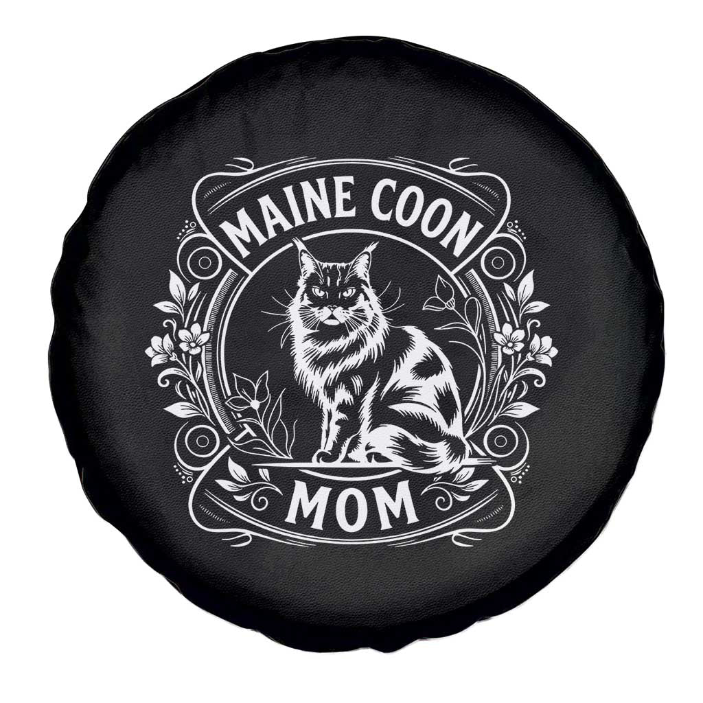 Vintage Floral Maine Coon Spare Tire Cover Mothers Day Cat Mom Gift TS12 Print Your Wear