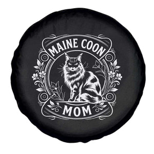 Vintage Floral Maine Coon Spare Tire Cover Mothers Day Cat Mom Gift TS12 Print Your Wear