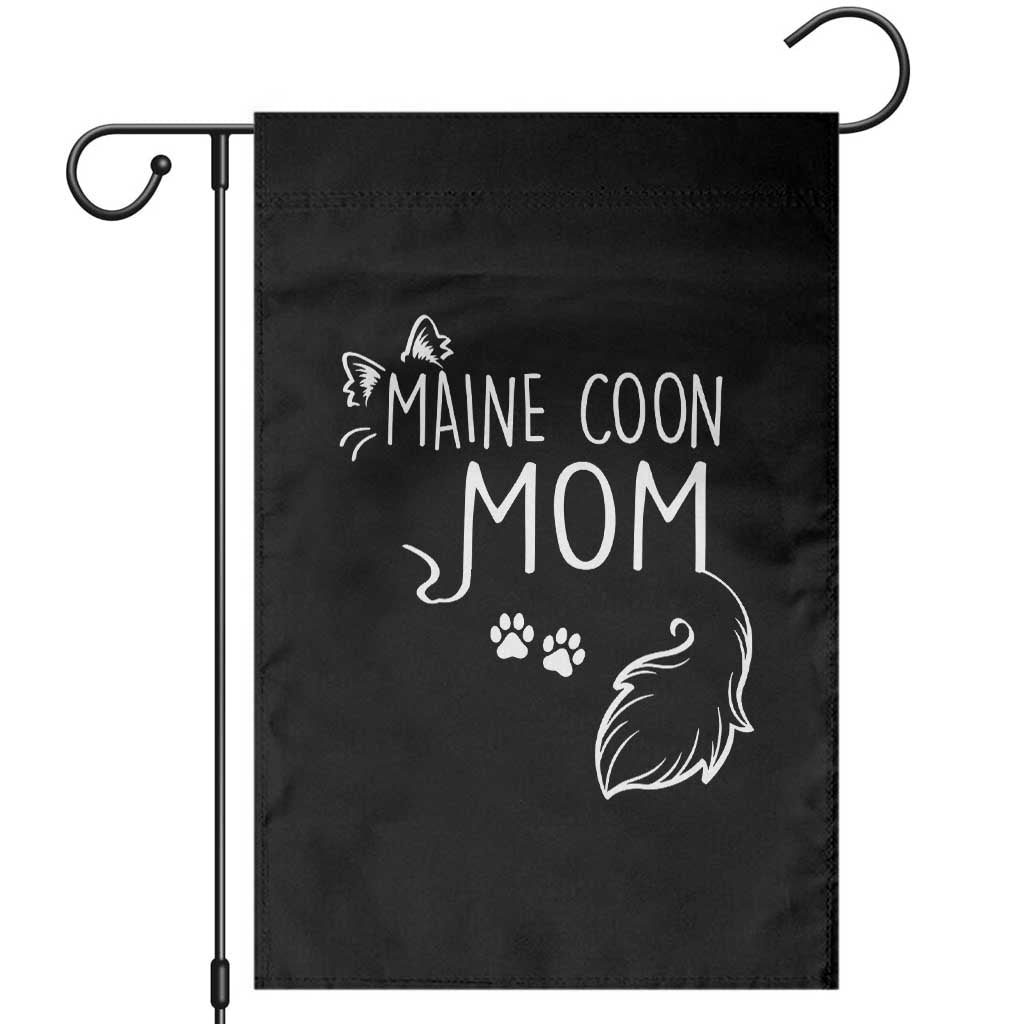 Maine Coon Mom Garden Flag Large Breed Cat Lover Silhouette Gift TS12 Black Print Your Wear