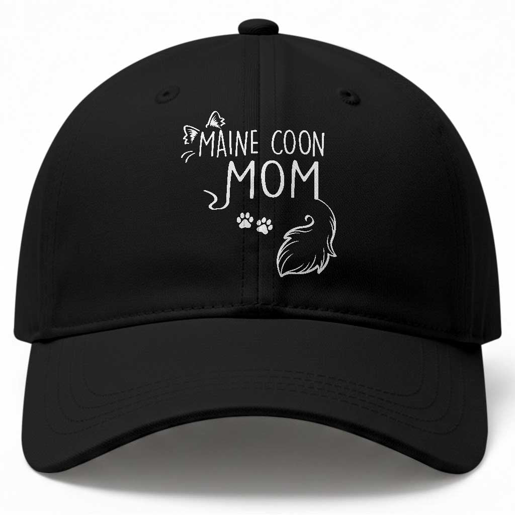Maine Coon Mom Baseball Cap Large Breed Cat Lover Silhouette Gift TS12 Print Your Wear
