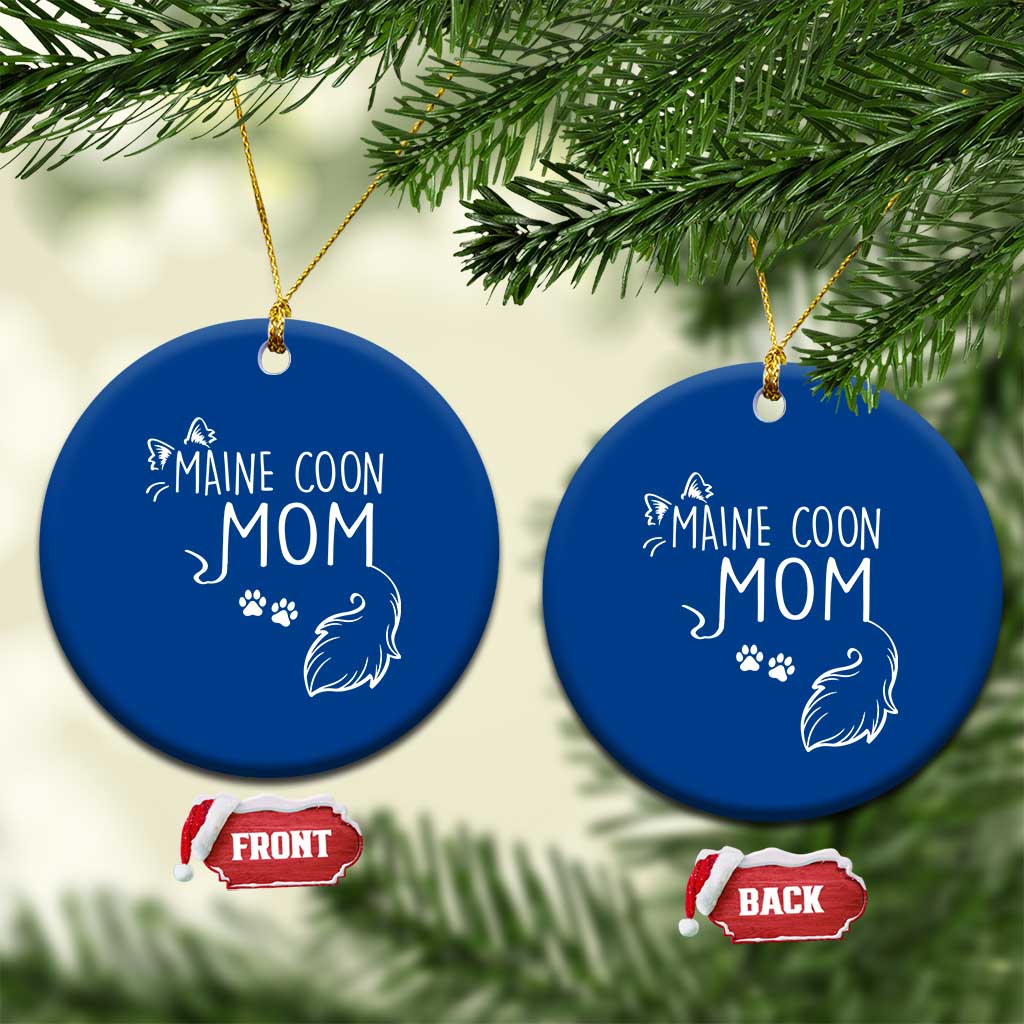 Maine Coon Mom Ceramic Ornament Large Breed Cat Lover Silhouette Gift TS12 1pc Blue Print Your Wear
