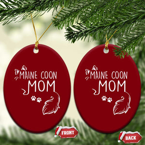Maine Coon Mom Ceramic Ornament Large Breed Cat Lover Silhouette Gift TS12 Print Your Wear