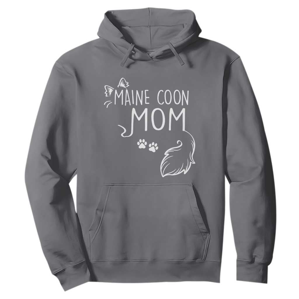 Maine Coon Mom Hoodie Large Breed Cat Lover Silhouette Gift TS12 Charcoal Print Your Wear