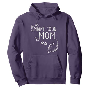 Maine Coon Mom Hoodie Large Breed Cat Lover Silhouette Gift TS12 Purple Print Your Wear