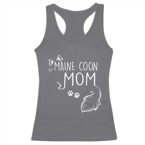 Maine Coon Mom Racerback Tank Top Large Breed Cat Lover Silhouette Gift TS12 Charcoal Print Your Wear