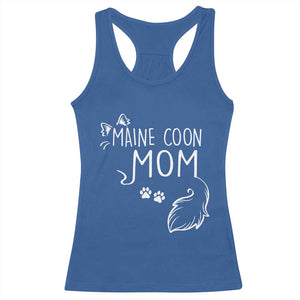 Maine Coon Mom Racerback Tank Top Large Breed Cat Lover Silhouette Gift TS12 Royal Blue Print Your Wear
