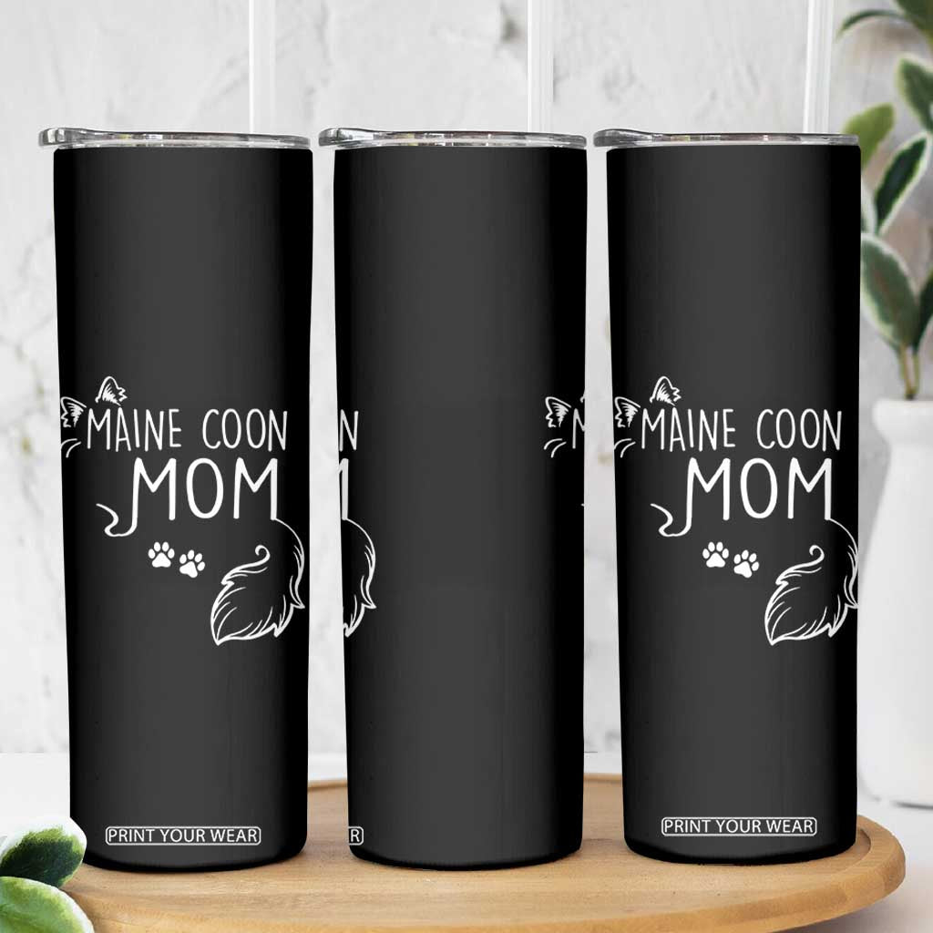 Maine Coon Mom Skinny Tumbler Large Breed Cat Lover Silhouette Gift TS12 Print Your Wear