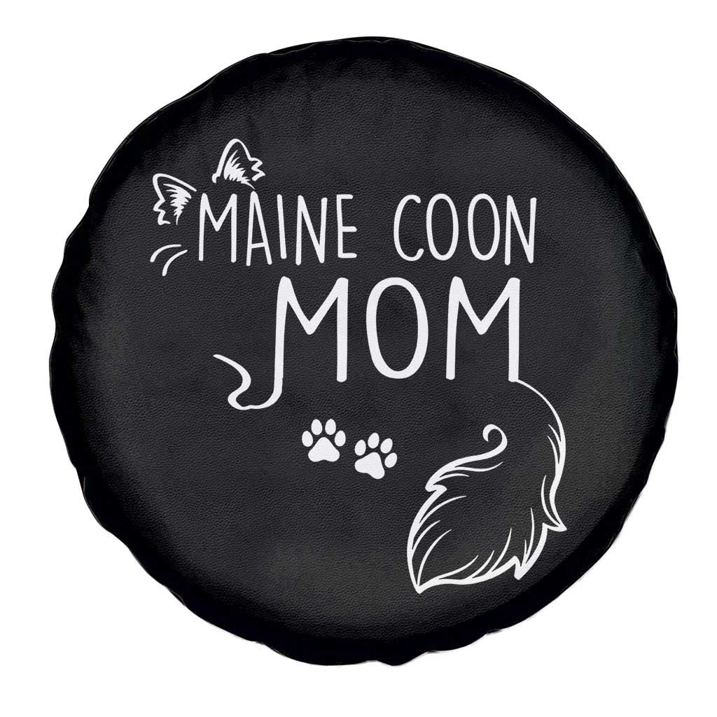 Maine Coon Mom Spare Tire Cover Large Breed Cat Lover Silhouette Gift TS12 Print Your Wear