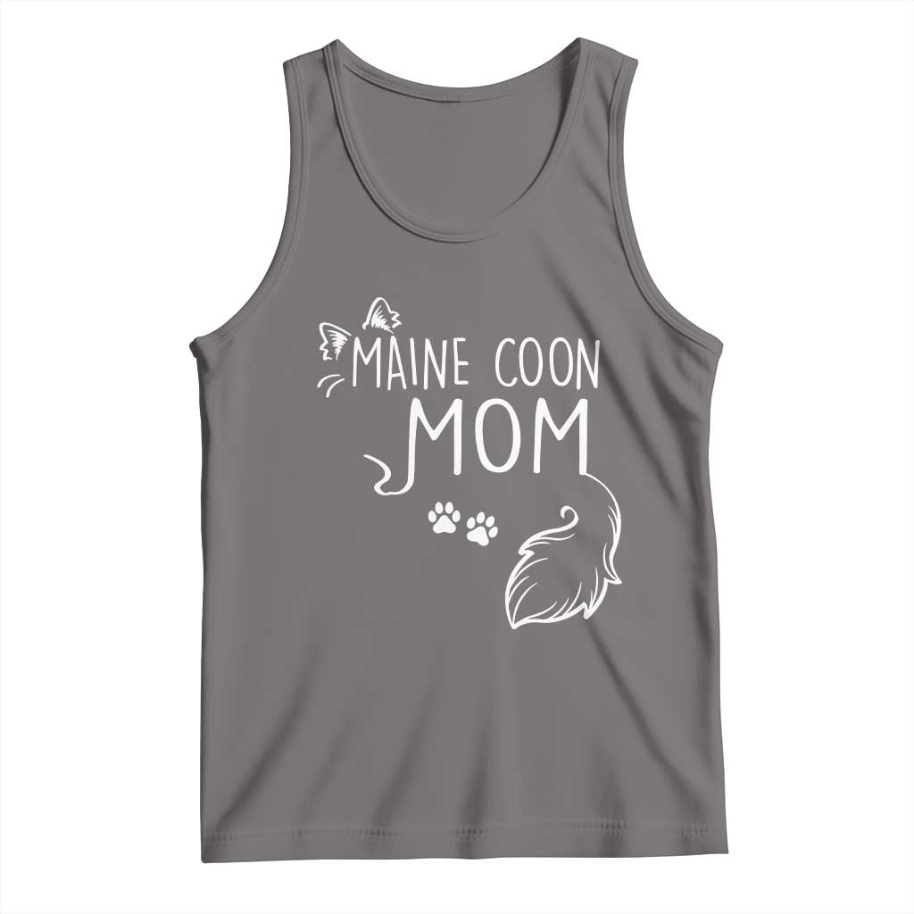 Maine Coon Mom Tank Top Large Breed Cat Lover Silhouette Gift TS12 Deep Heather Print Your Wear