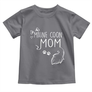 Maine Coon Mom Toddler T Shirt Large Breed Cat Lover Silhouette Gift TS12 Charcoal Print Your Wear