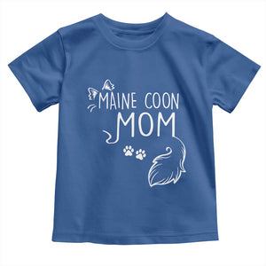 Maine Coon Mom Toddler T Shirt Large Breed Cat Lover Silhouette Gift TS12 Royal Blue Print Your Wear