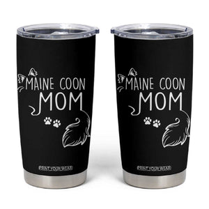 Maine Coon Mom Tumbler Cup Large Breed Cat Lover Silhouette Gift TS12 Black Print Your Wear