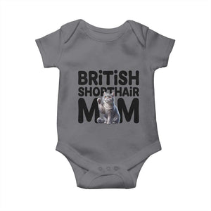 British Shorthair Mom Life Baby Onesie Mothers Day Cat Mom Gift TS12 Charcoal Print Your Wear