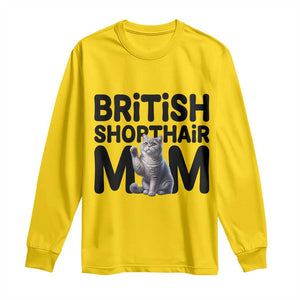 British Shorthair Mom Life Long Sleeve Shirt Mothers Day Cat Mom Gift TS12 Daisy Print Your Wear