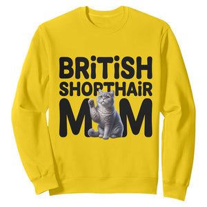 British Shorthair Mom Life Sweatshirt Mothers Day Cat Mom Gift TS12 Daisy Print Your Wear