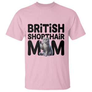 British Shorthair Mom Life T Shirt Mothers Day Cat Mom Gift TS12 Light Pink Print Your Wear