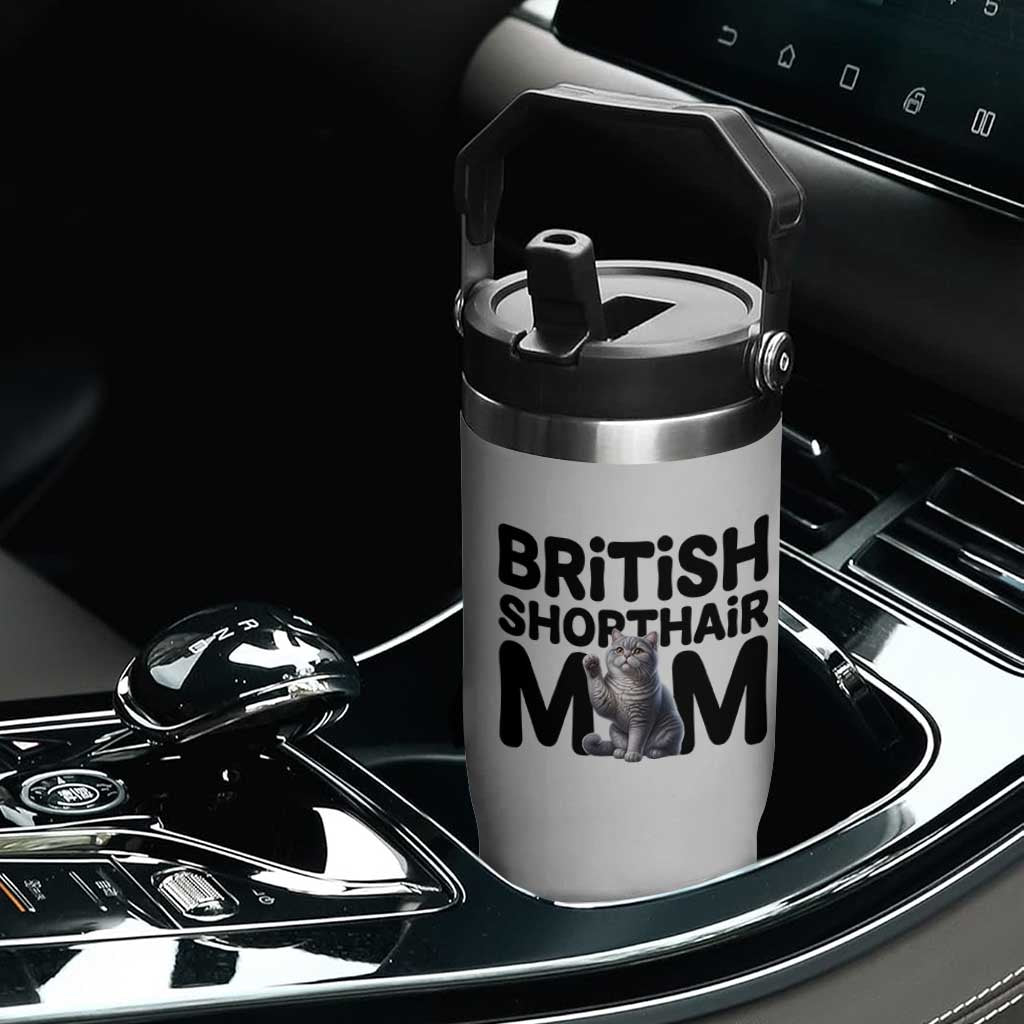 British Shorthair Mom Life Flip Straw Tumbler Mothers Day Cat Mom Gift TS12 Print Your Wear