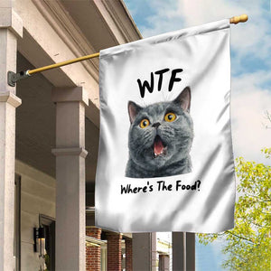 Funny Shocked British Shorthair Cat Garden Flag Where Is The Food TS12 Print Your Wear