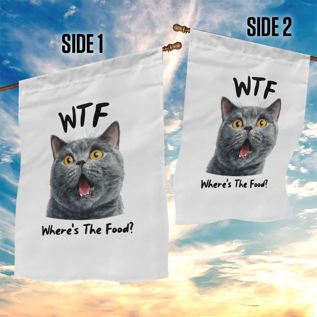 Funny Shocked British Shorthair Cat Garden Flag Where Is The Food TS12 Print Your Wear