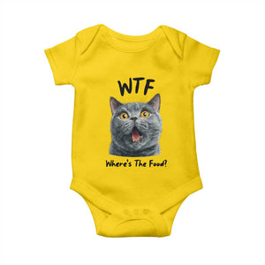 Funny Shocked British Shorthair Cat Baby Onesie Where Is The Food TS12 Daisy Print Your Wear