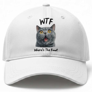 Funny Shocked British Shorthair Cat Baseball Cap Where Is The Food TS12 Print Your Wear