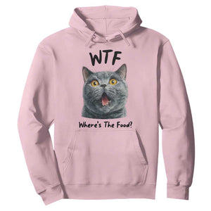 Funny Shocked British Shorthair Cat Hoodie Where Is The Food TS12 Light Pink Print Your Wear